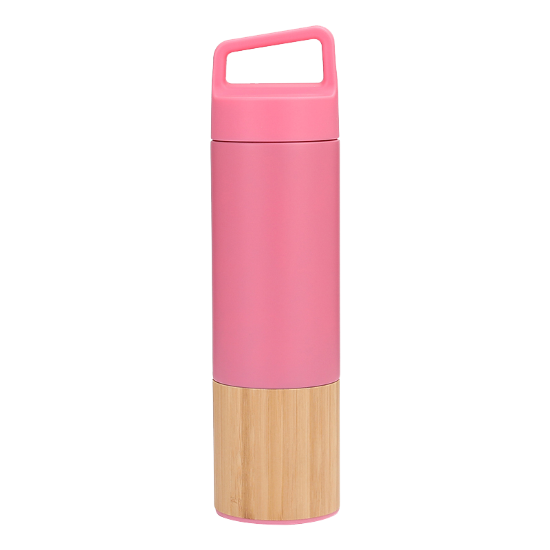Portable Stainless Steel Bamboo Thermos Water Bottle