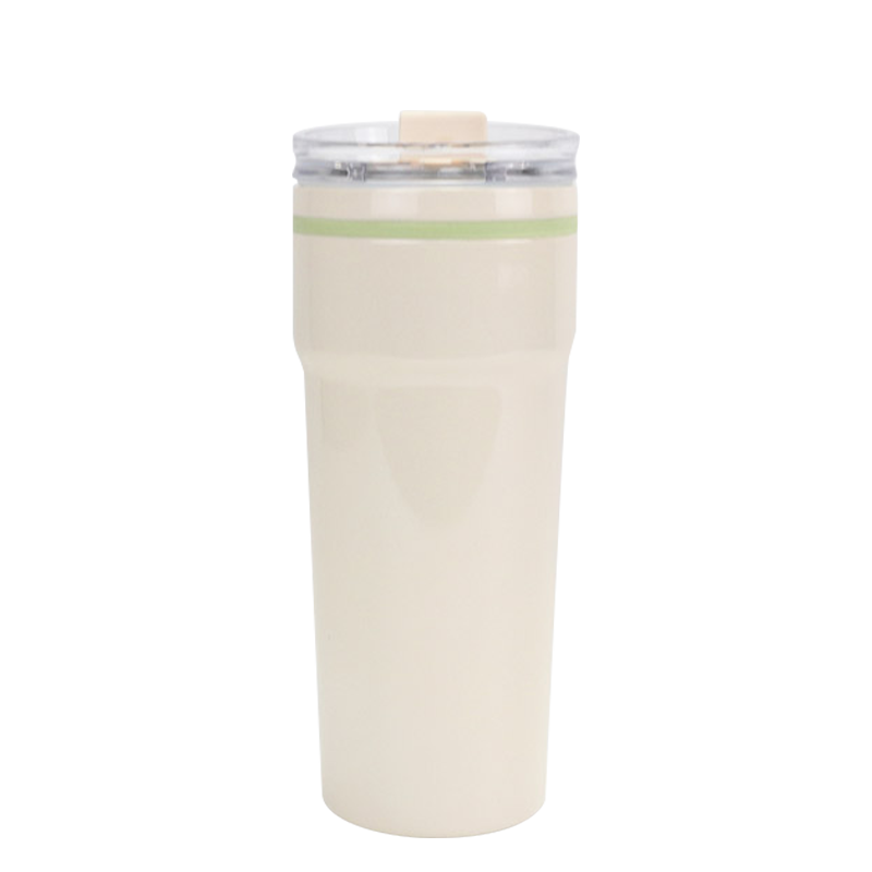 500ml Direct Drinking Vacuum Thermos Coffee Mug with Screw Cap and Flip Cap