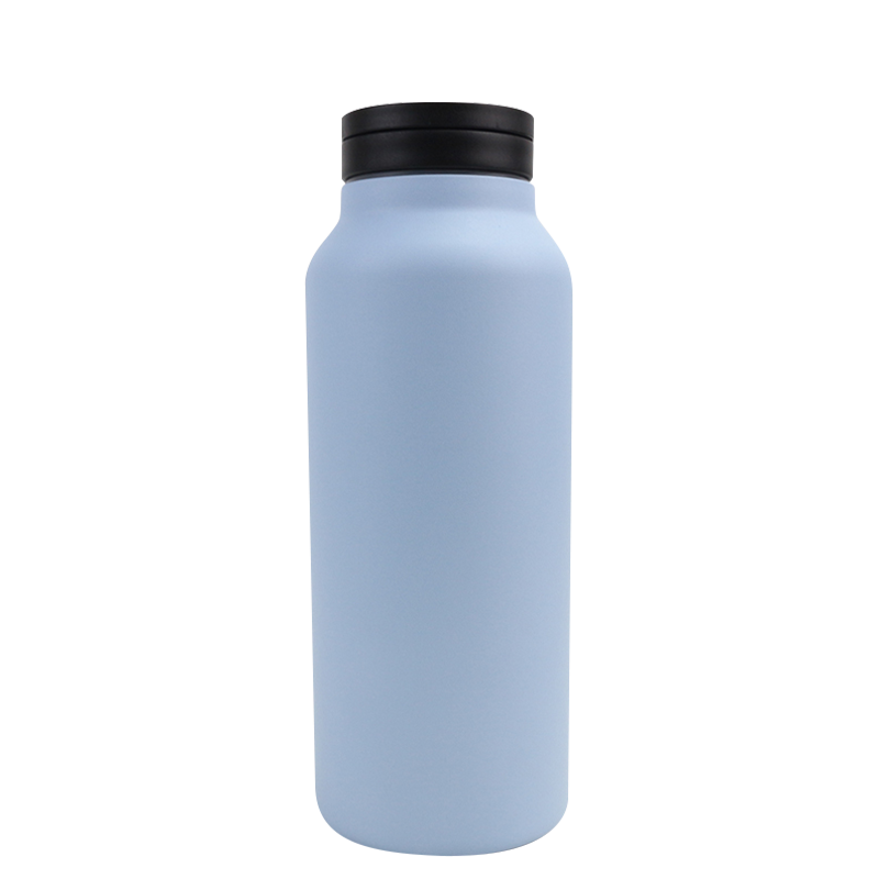 750ml Double Wall Stainless Steel Hidden Carring Ring Outdoor Fitness Space Bottle