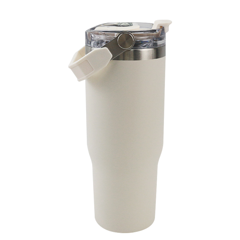 900ml Stepped Bottom Thermos Car Tumbler WIth Carrying Ring