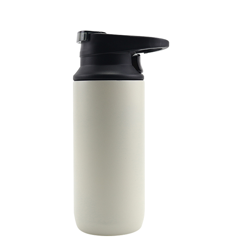 350ml/500ml No Straw Press-To-Drink Water BPA-Free Cup Lid Sports Bottle