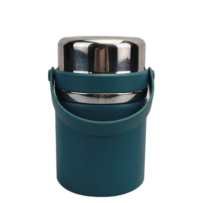 600ml Double-layer Stainless Steel Vacuum Multiple Use Insulated Food Jar with Carrying Handle
