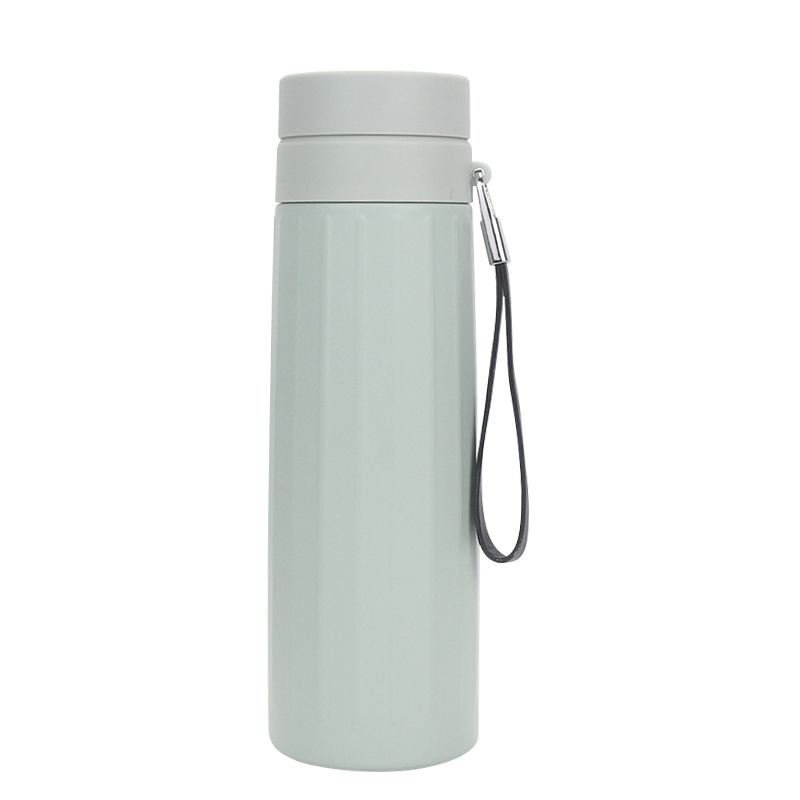 500ml 304 Double Seal Leakproof Vacuum Thermos With Anti-Slip Grooved Cup Body