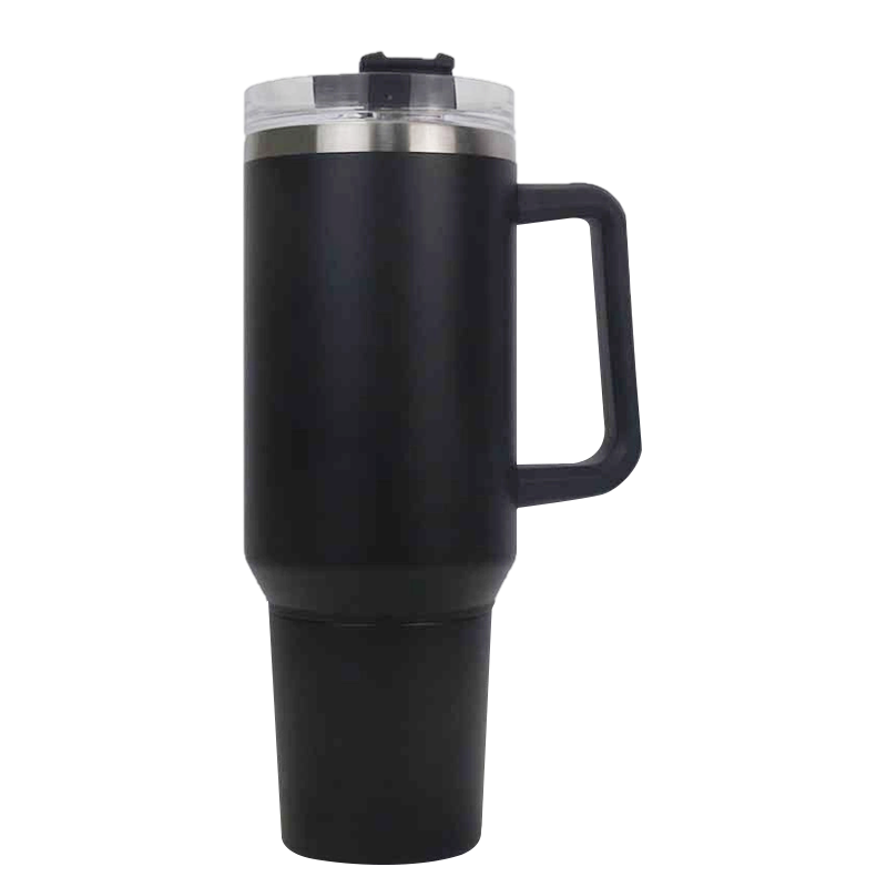 40oz 304 Stainless Steel Removable Dual-use Car Tumbler with Handle