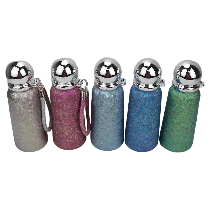 360ml Braided Handle Rope Titanium Cup with Spherical Mirror Lid