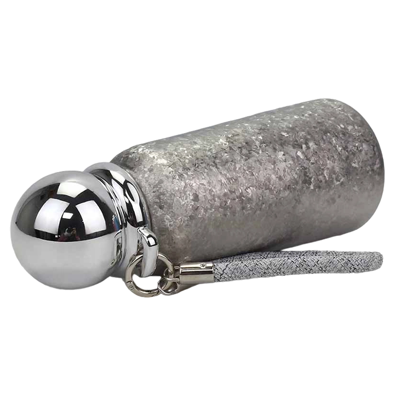 360ml Braided Handle Rope Titanium Cup with Spherical Mirror Lid