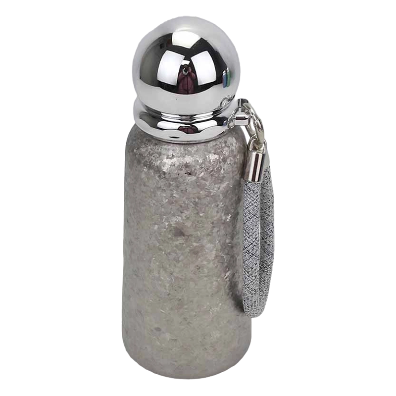 360ml Braided Handle Rope Titanium Cup with Spherical Mirror Lid