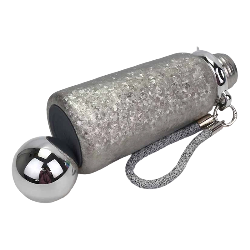 360ml Braided Handle Rope Titanium Cup with Spherical Mirror Lid