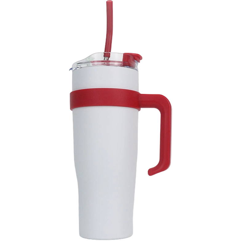 1200ml Stainless Steel Travel Tumbler with Handle and Straw